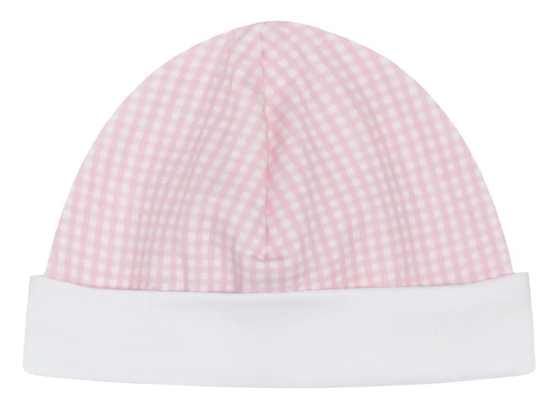 Pink Gingham Baby Hat