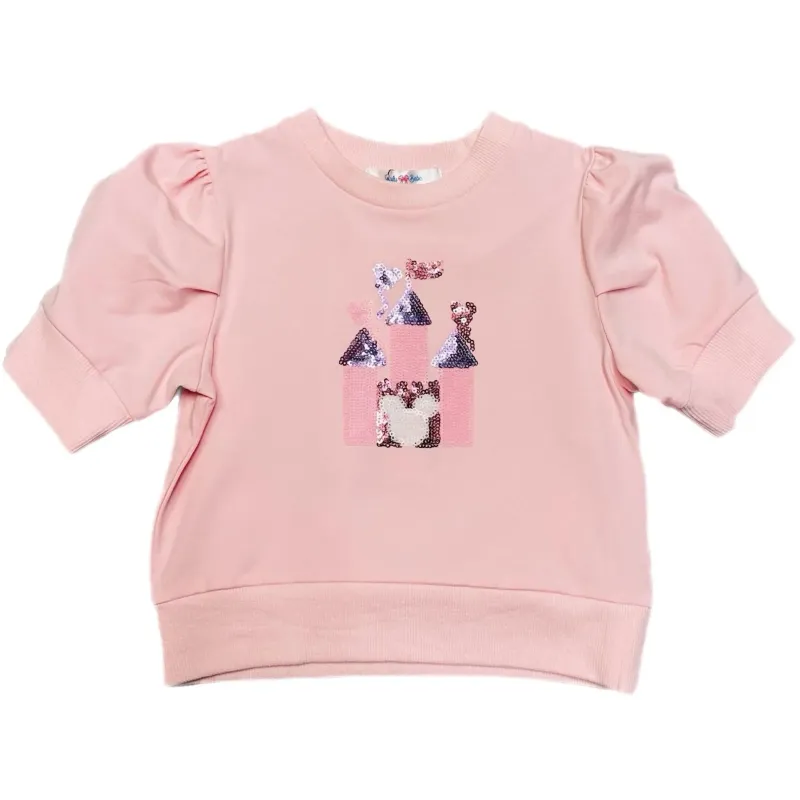 Castle Pink Sequin Puff Shirt