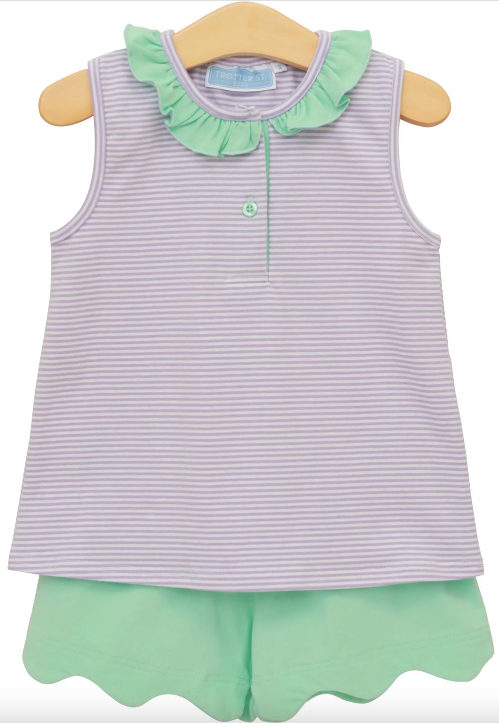 Nora Short Set Lavender Stripe/Mint