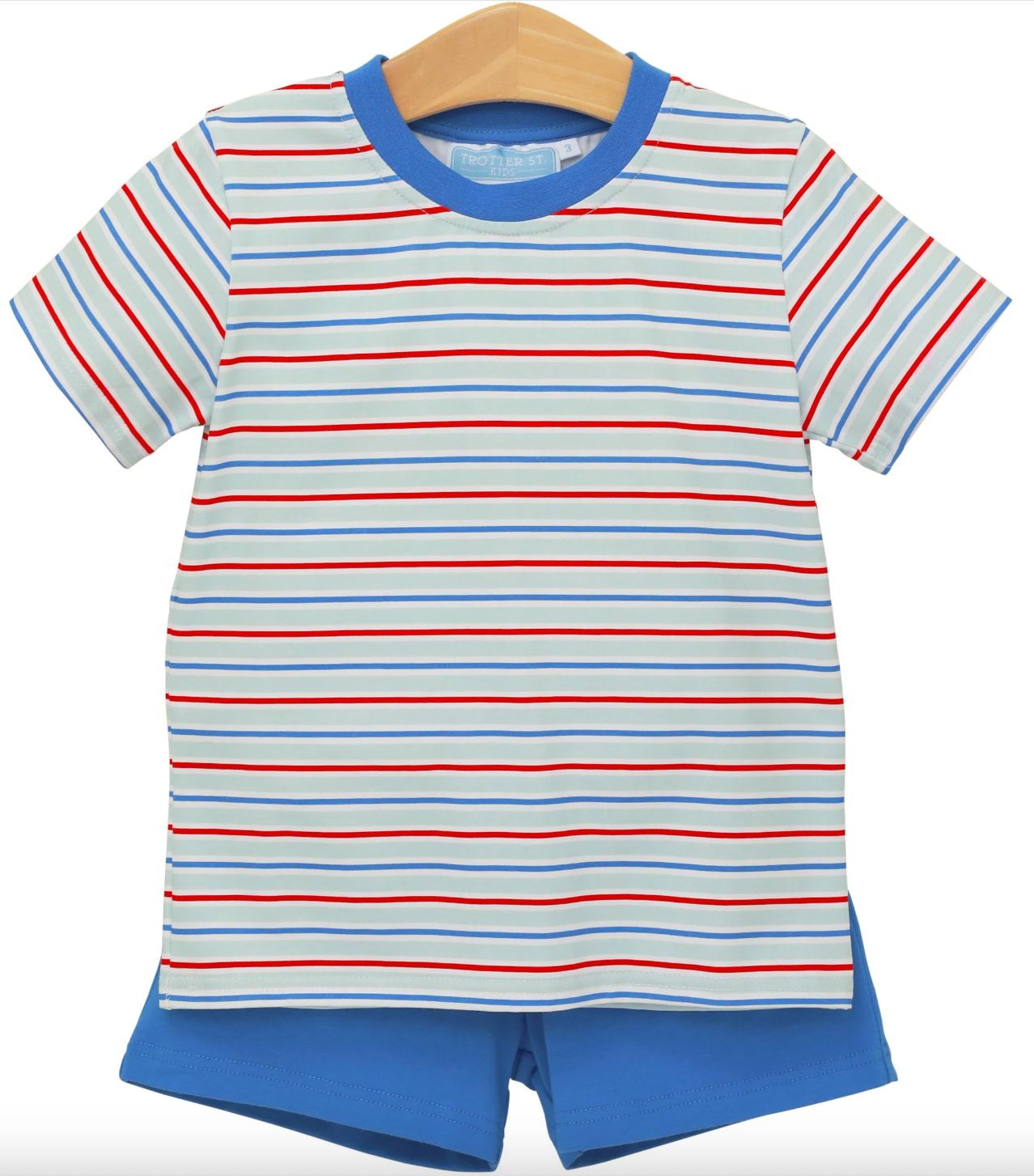 Drew Short Set- Patriotic Stripe