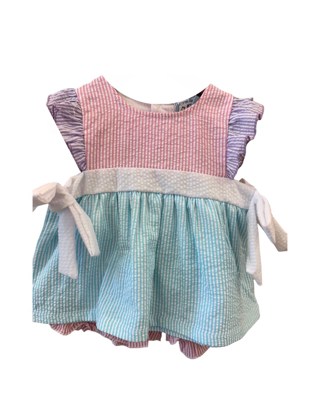 Colorblock Tie Short Set