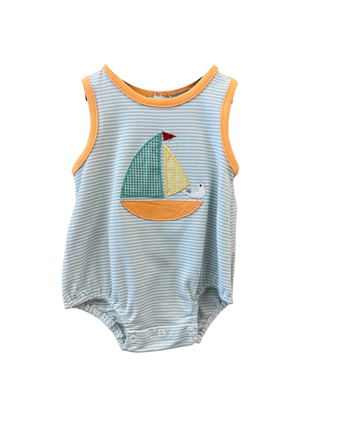 Sailboat Applique Boys Bubble