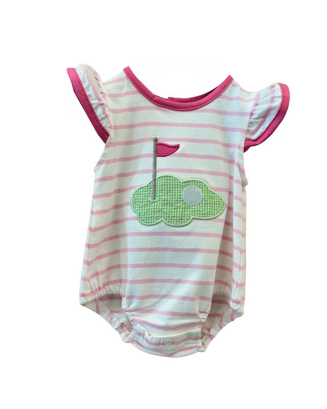 Golf Applique Girls Bubble