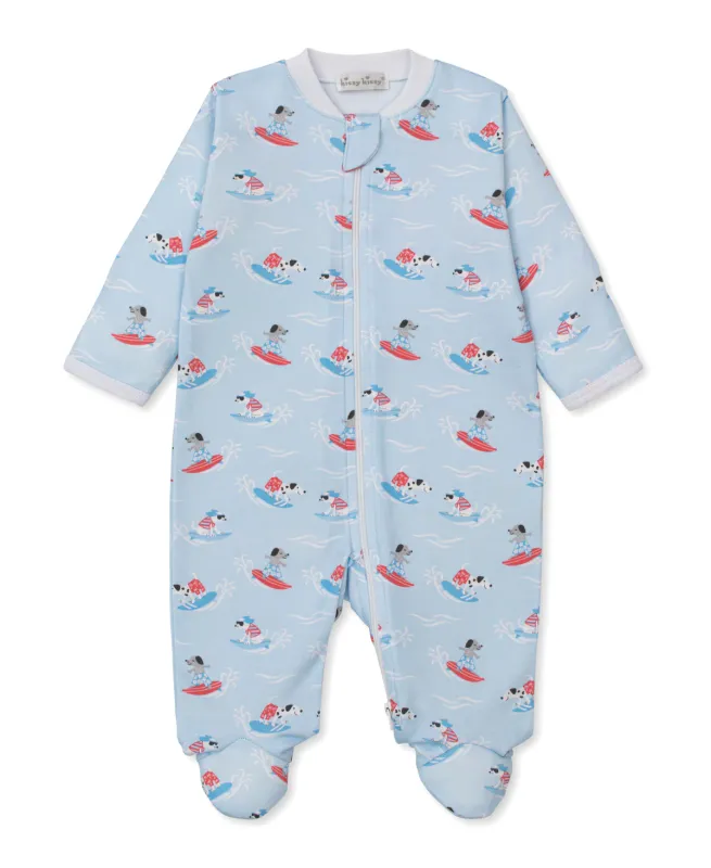 Beach Pups Zipper Footie