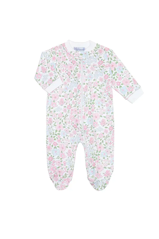 English Garden Zipper Footie