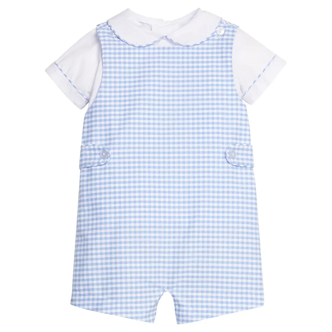 Vintage Button Tab John John Set in Mayfair Gingham
