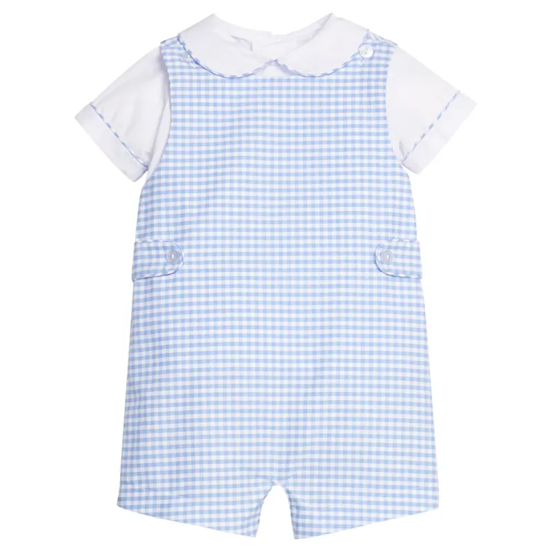Vintage Button Tab John John Set in Mayfair Gingham