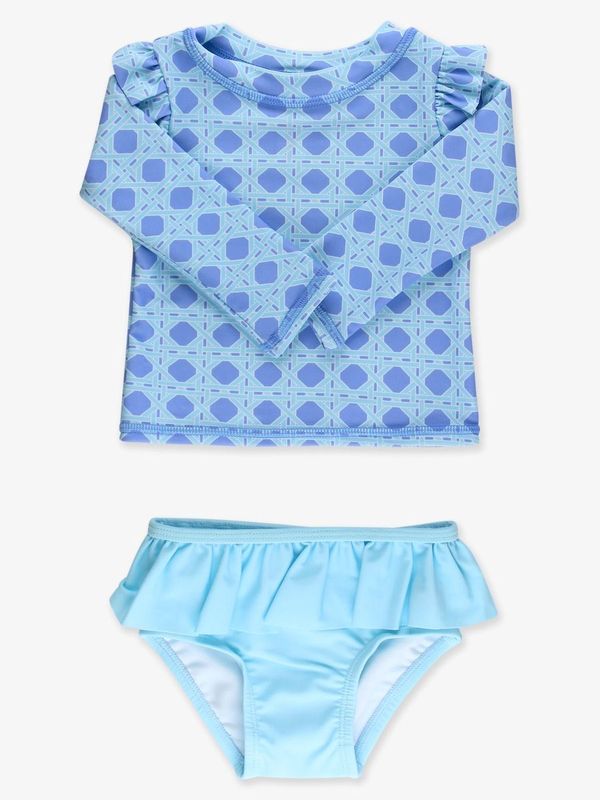 Periwinkle Blue Coastal Cane Long Sleeve 2 Piece
