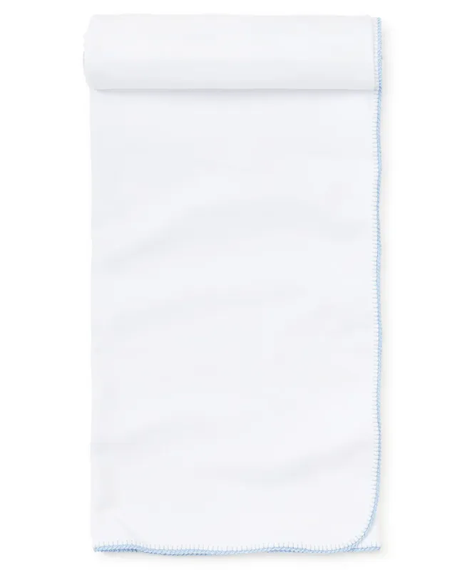 Basics Blanket in White/Blue