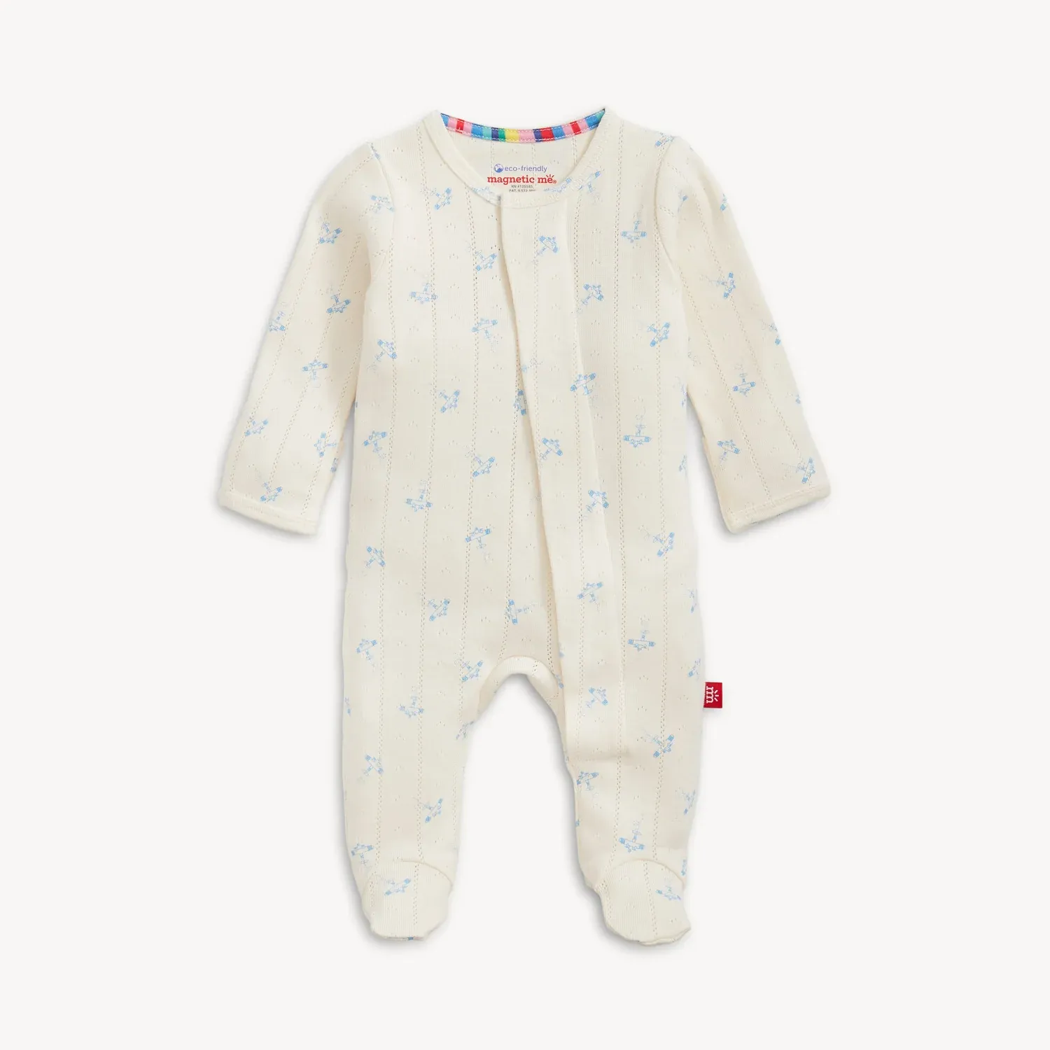 Airplanes Pointelle Magnetic Footie