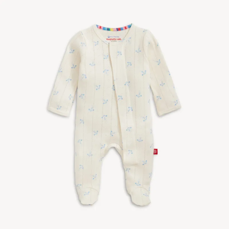 Airplanes Pointelle Magnetic Footie