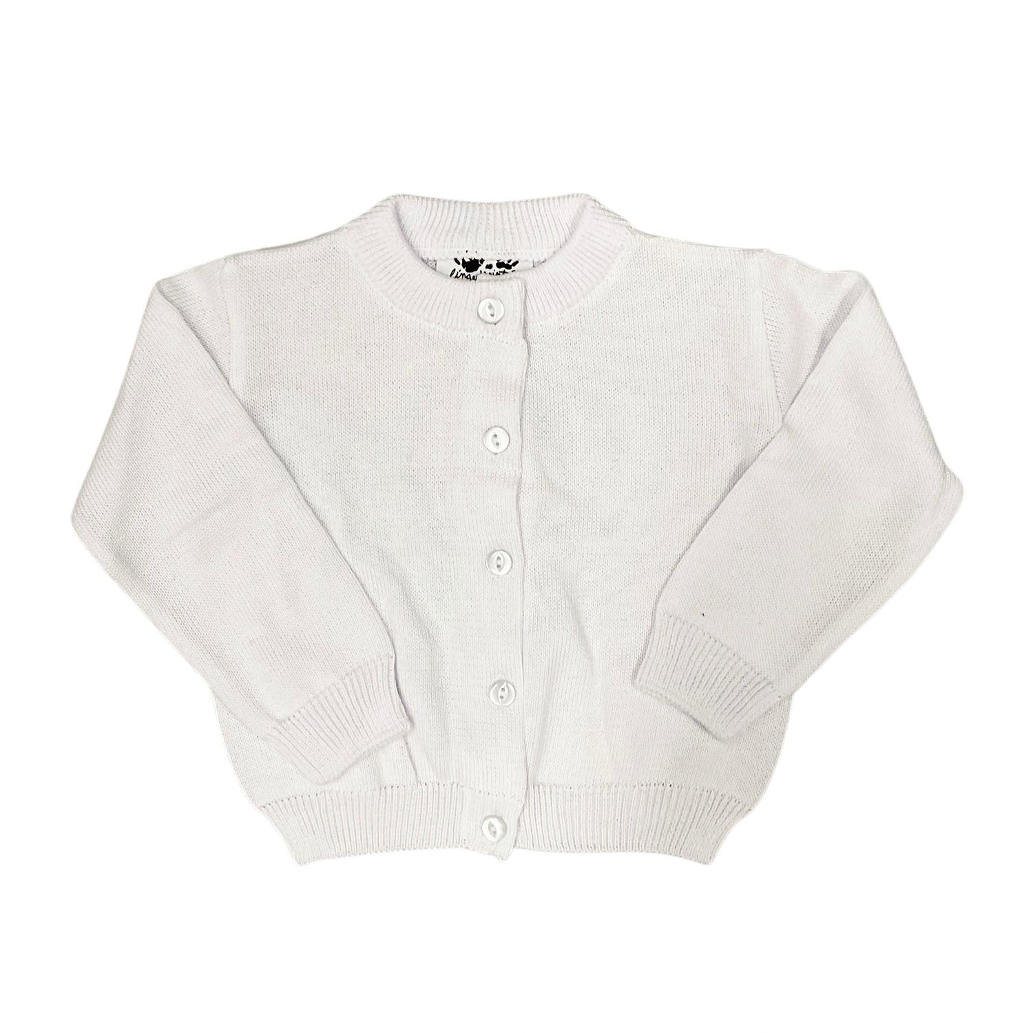 Button Down Cardigan in White