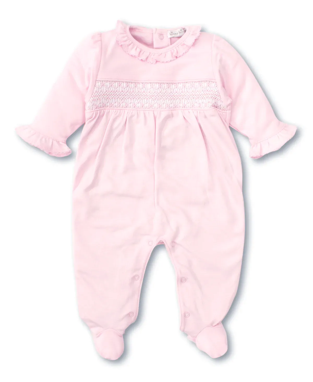 Hand Smocked Footie in Pink