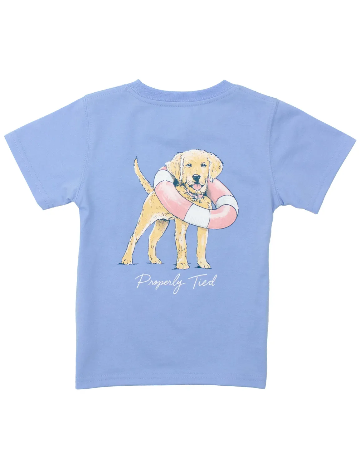 Girls Lifeguard Pup Short Sleeve in Light Blue