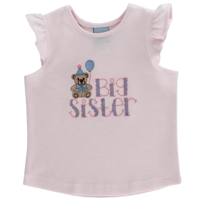Pink Micro Stripe Big Sister Tee