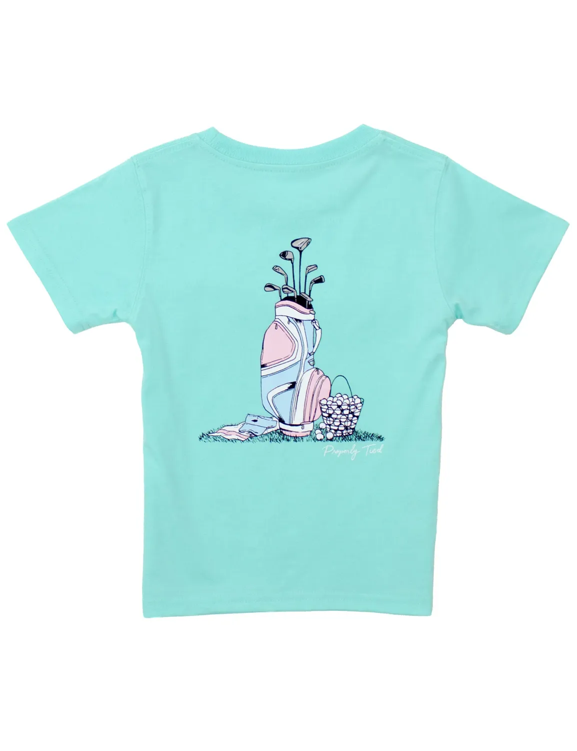 Girls Golf Clubs Short Sleeve in Seafoam