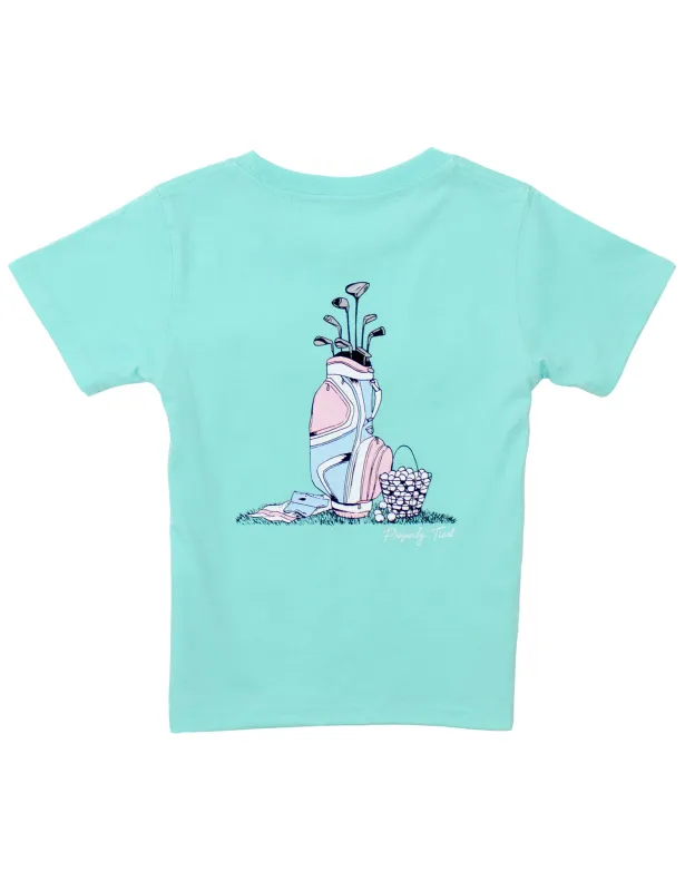 Girls Golf Clubs Short Sleeve in Seafoam
