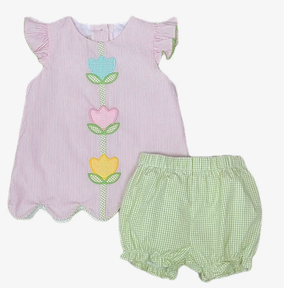 Easter Tulip Girl's Bloomer Set