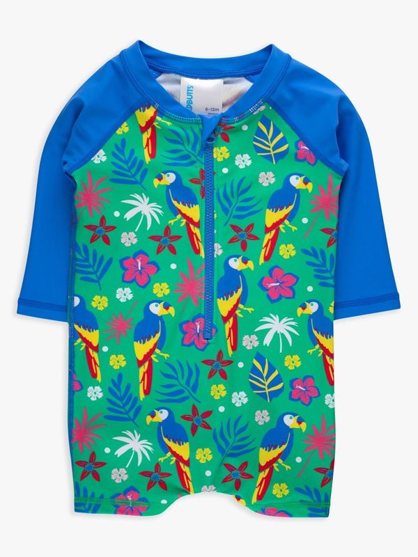 Parrot Palms Long Sleeve One Piece Rash Guard Swimsuit