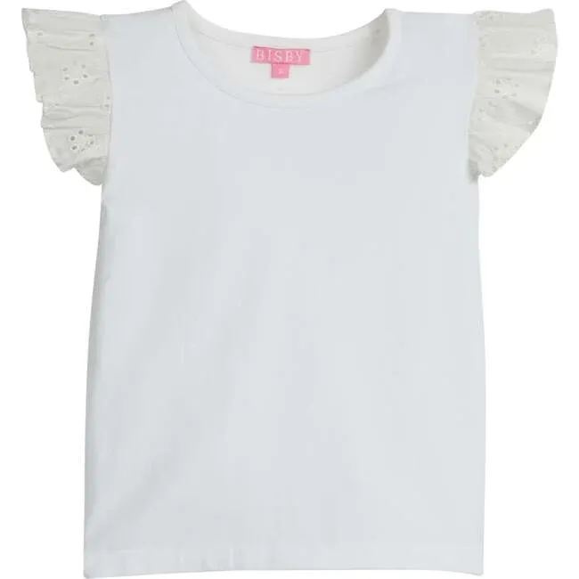 Eyelet Tank in White