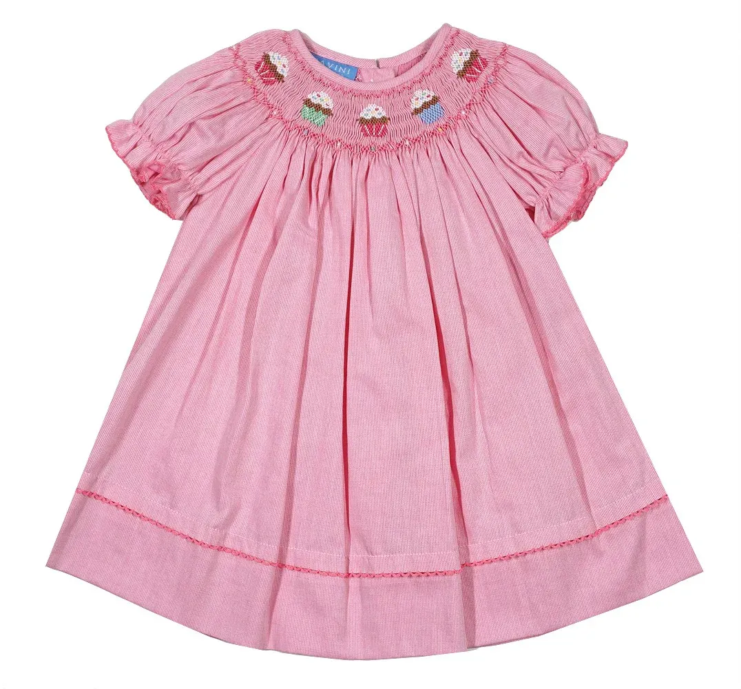 Cup Cake Girls Pink Check Bishop Dress