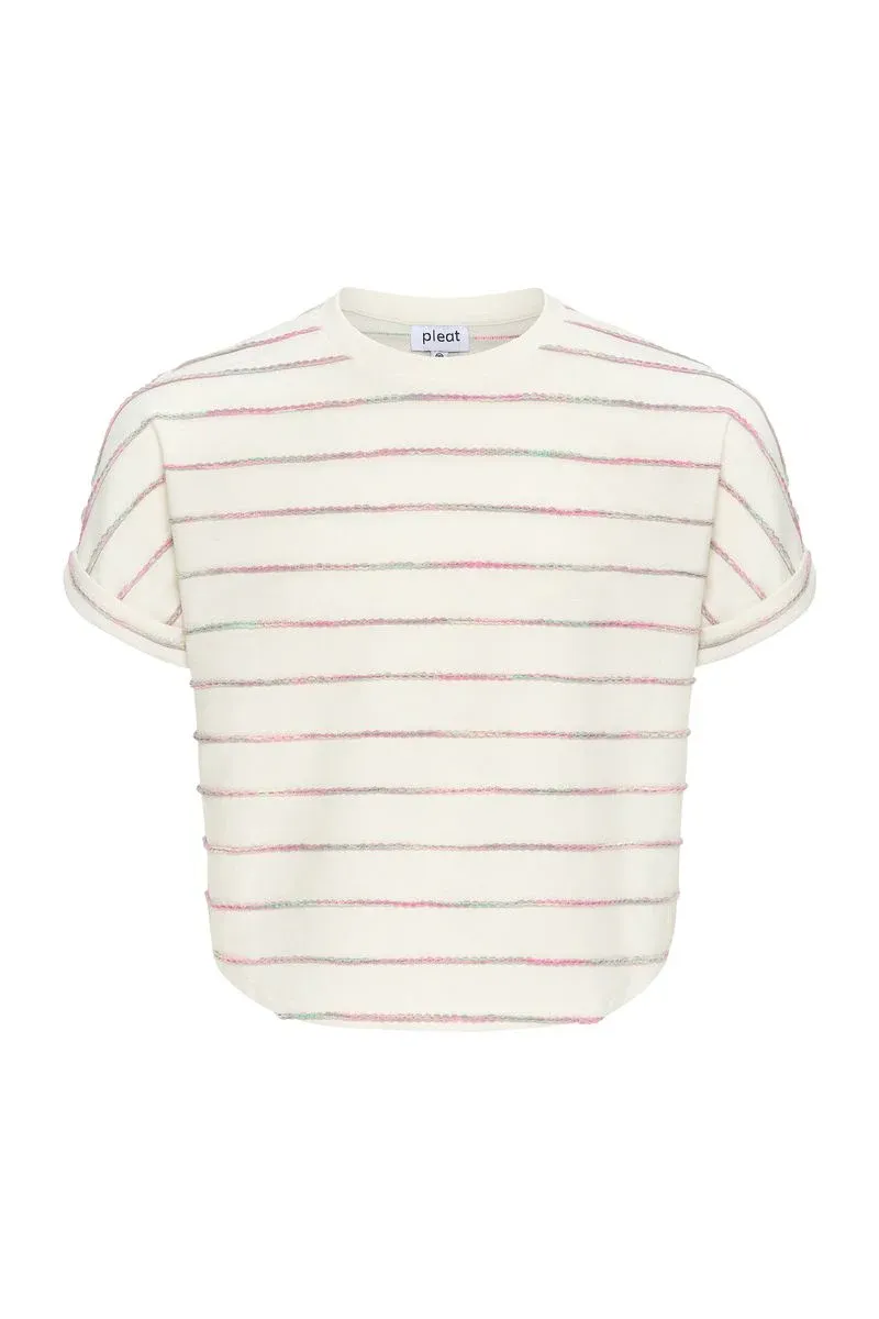Fran Top in Green/Pink Stripe