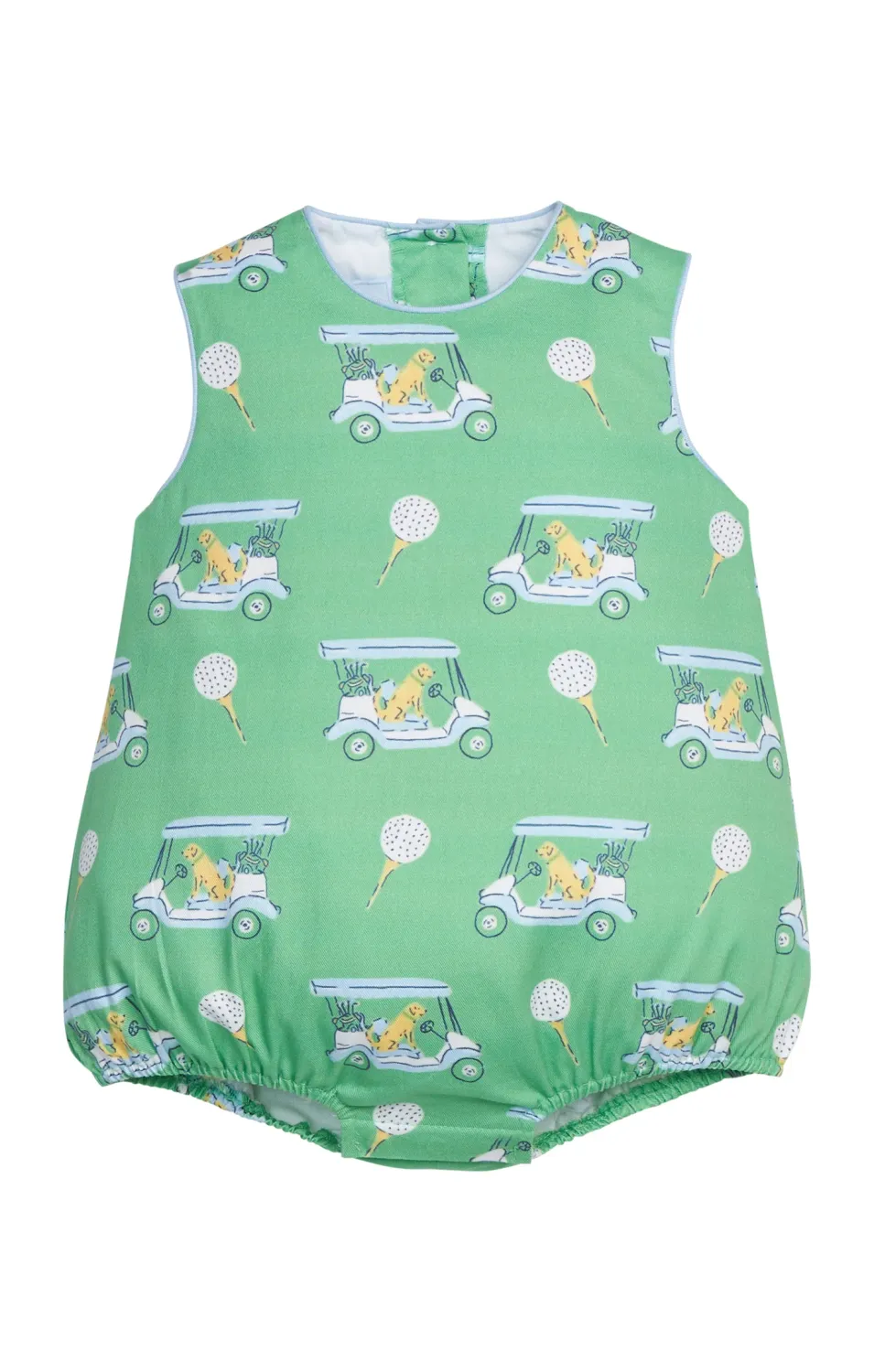 Blue Paws on Par Round Neck Bubble