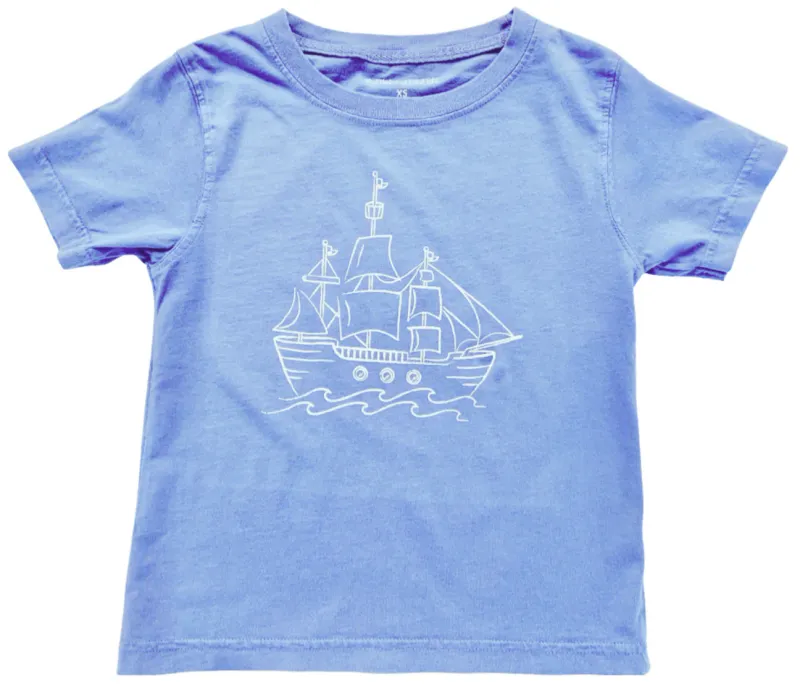 Denim Pirate Ship T-Shirt