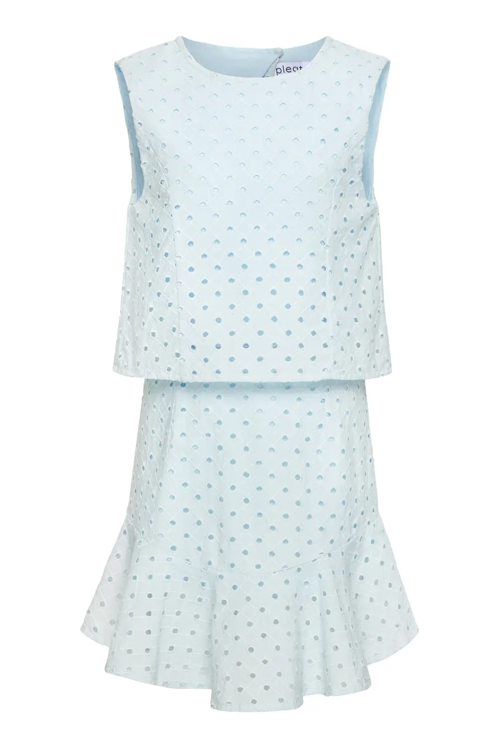 Cleo Dress Light Aqua Eyelet
