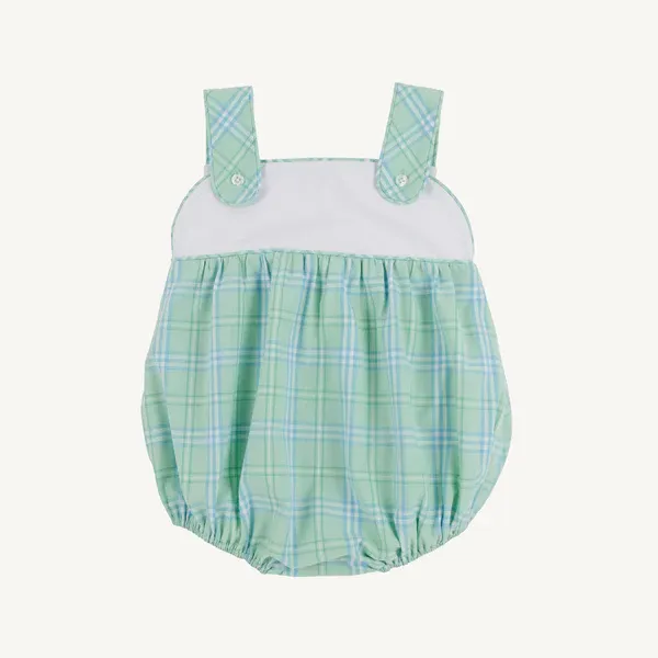 Bingham Bubble in Worth Ave White/Pelham Bay Plaid Green
