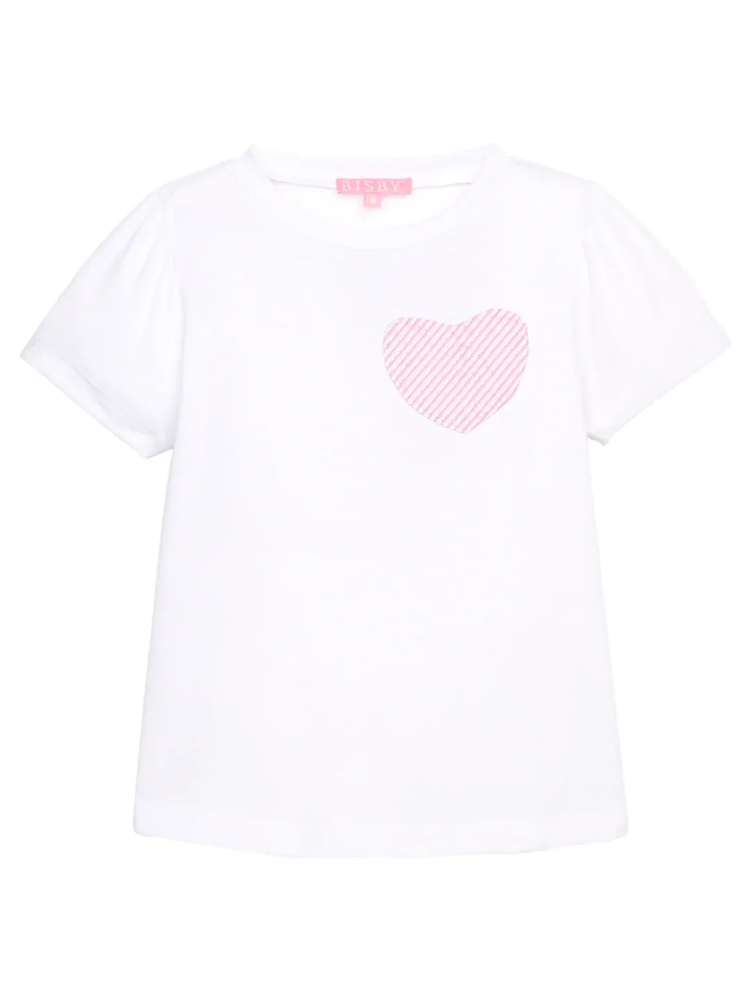 Essential Tee in Pink Seersucker Heart