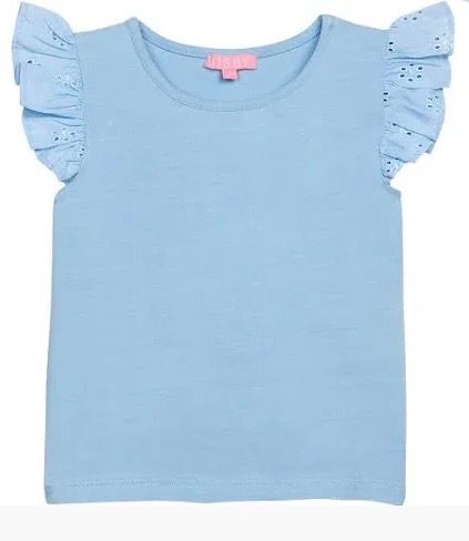 Eyelet Tank in Light Blue