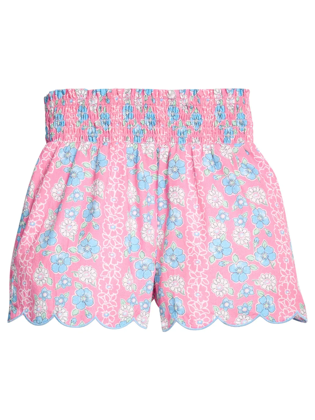Shirred Shorts in Spring Marguerite Floral