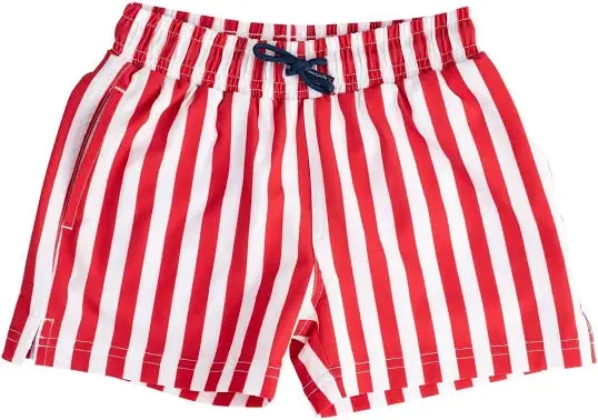 Boys Boogie Board Swim Trunk in Red Stripe