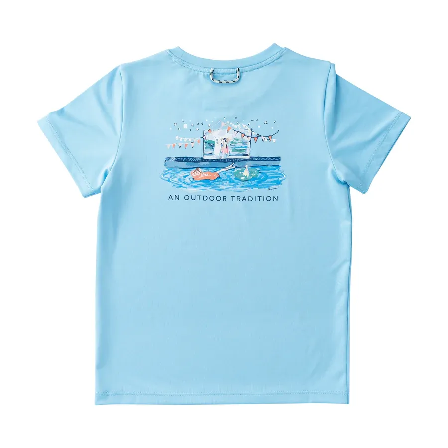 Kids Pro Performance Short Sleeve T-Shirt in Dock Pool
