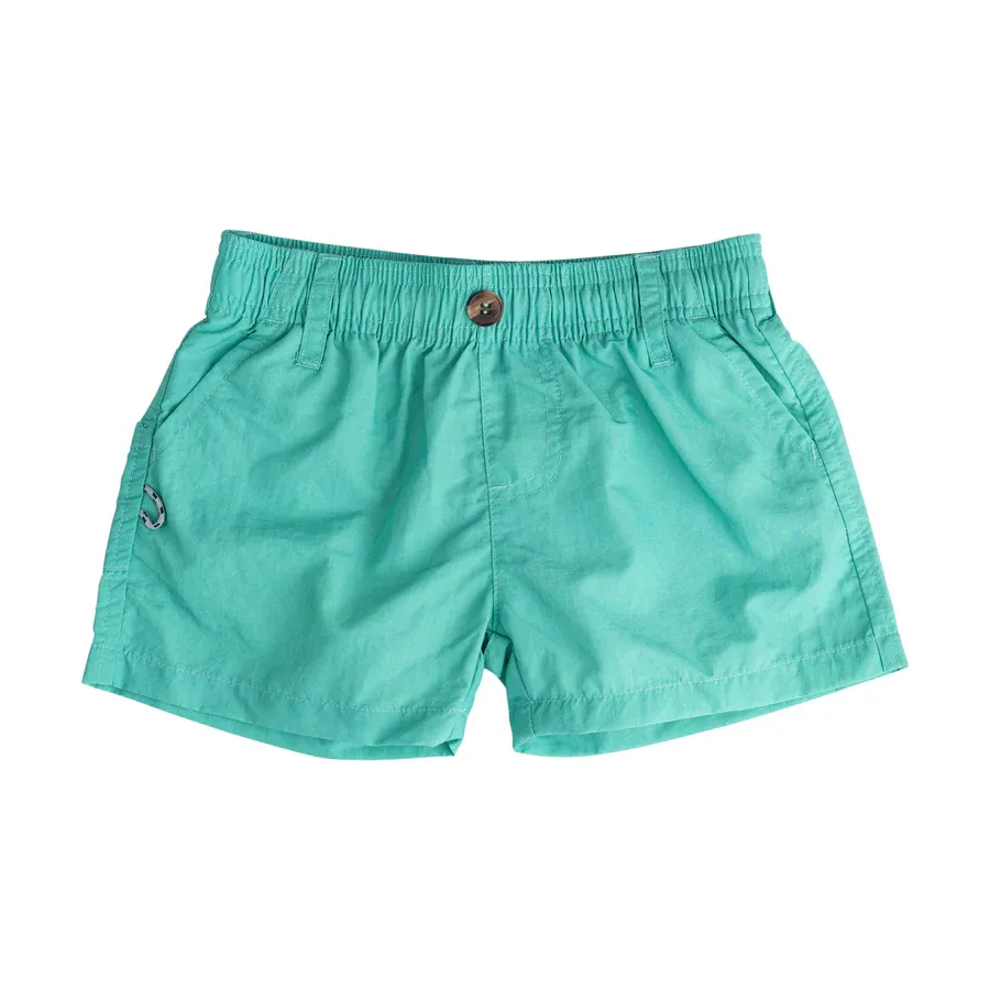Boys Outrigger Performance Short in Marine Green