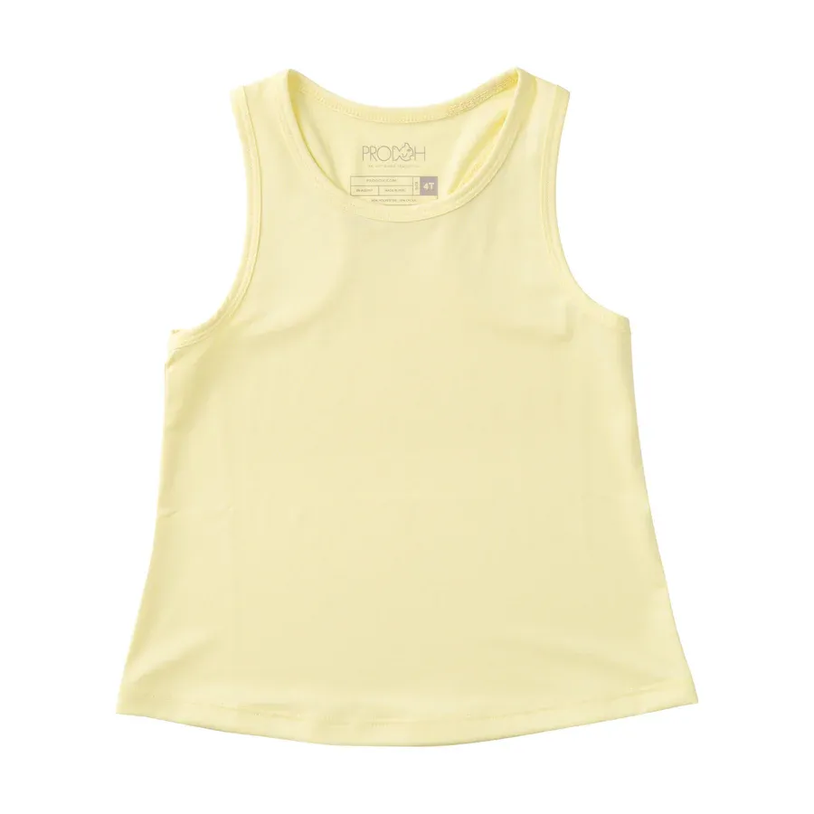 Girls Active Racerback Tank Top in Yellow Pear