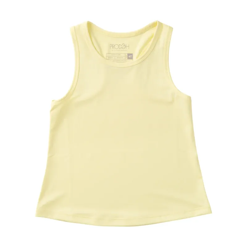 Girls Active Racerback Tank Top in Yellow Pear