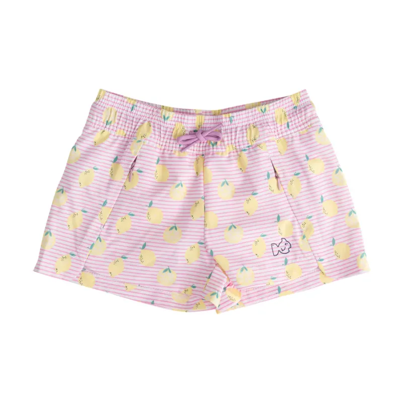 Girls Beach Cruiser Short in Lemon