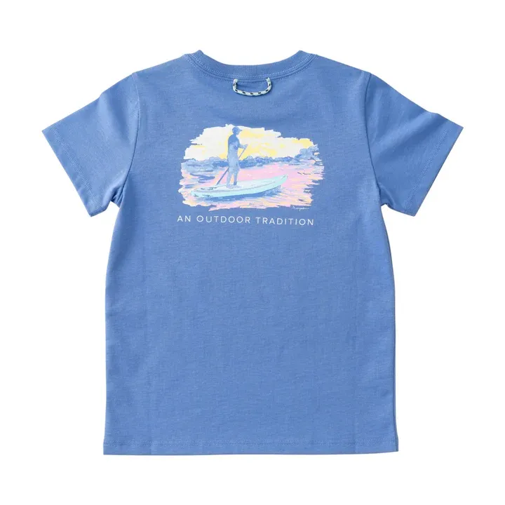 Girls Cotton Short Sleeve T-Shirt in Paddleboard