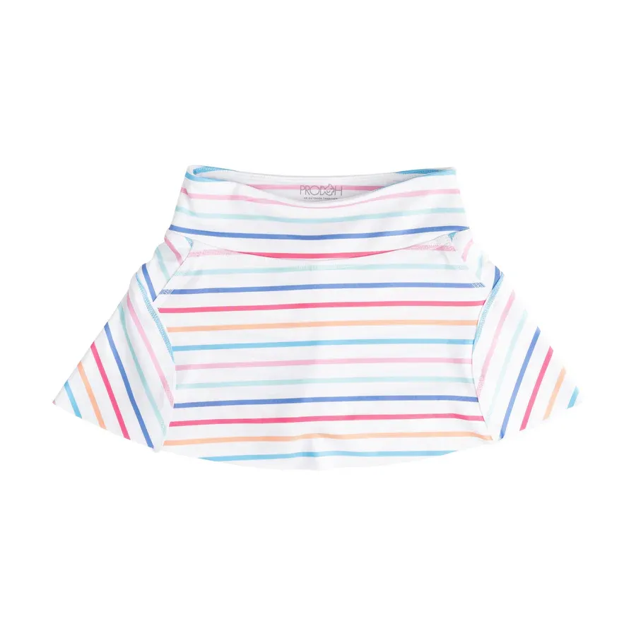 Girls Tennis Twirl Skort in Sun Kissed Stripe