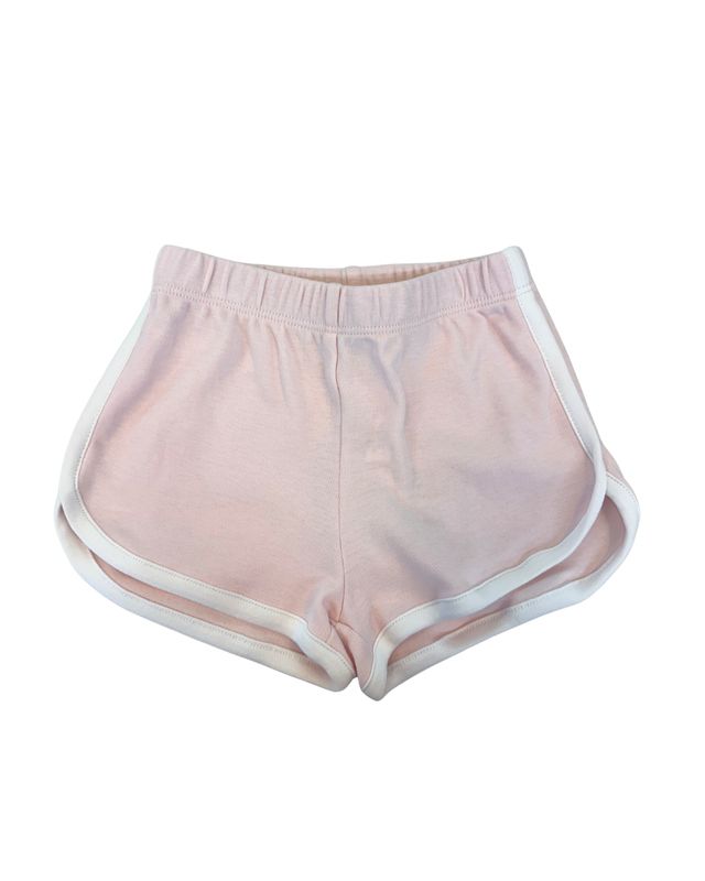 Light Pink Shorts with White Trim