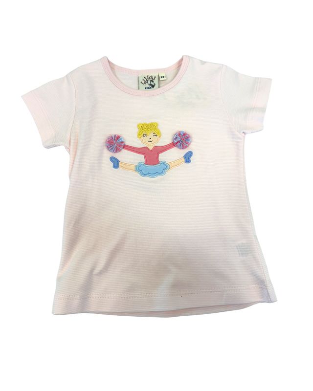 Striped Pink Cheerleader Tee