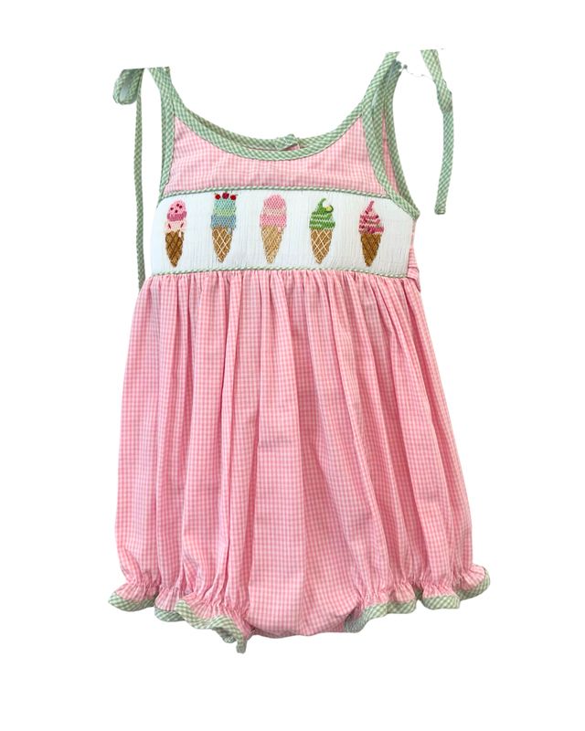 Ice Cream Smocked Waist Bubble