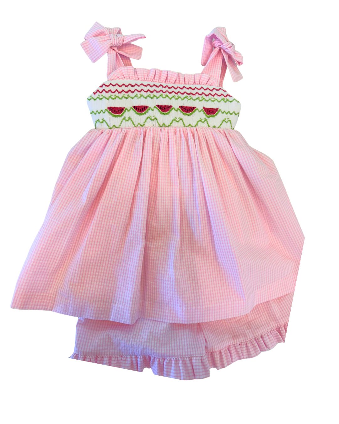 Watermelon Smocked Waist Short Set
