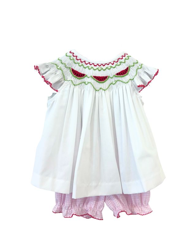 Watermelon Smocked Bishop Set