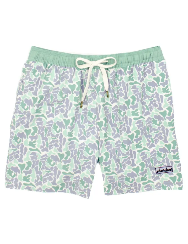 Shordees Swim Trunk in Sage Camo
