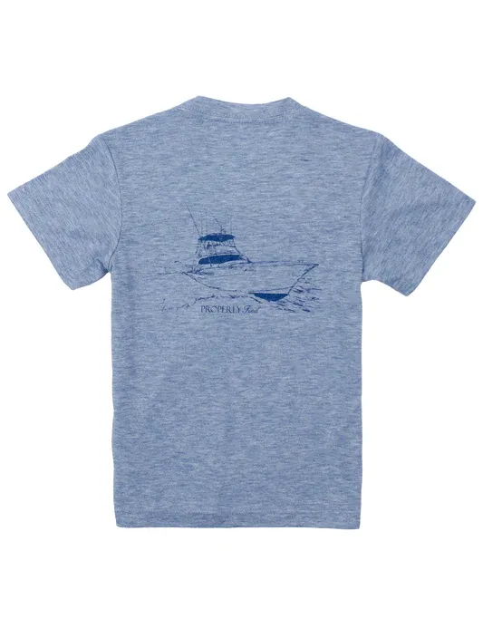 Boys Portland Pocket Tee in Deep Sea Ocean
