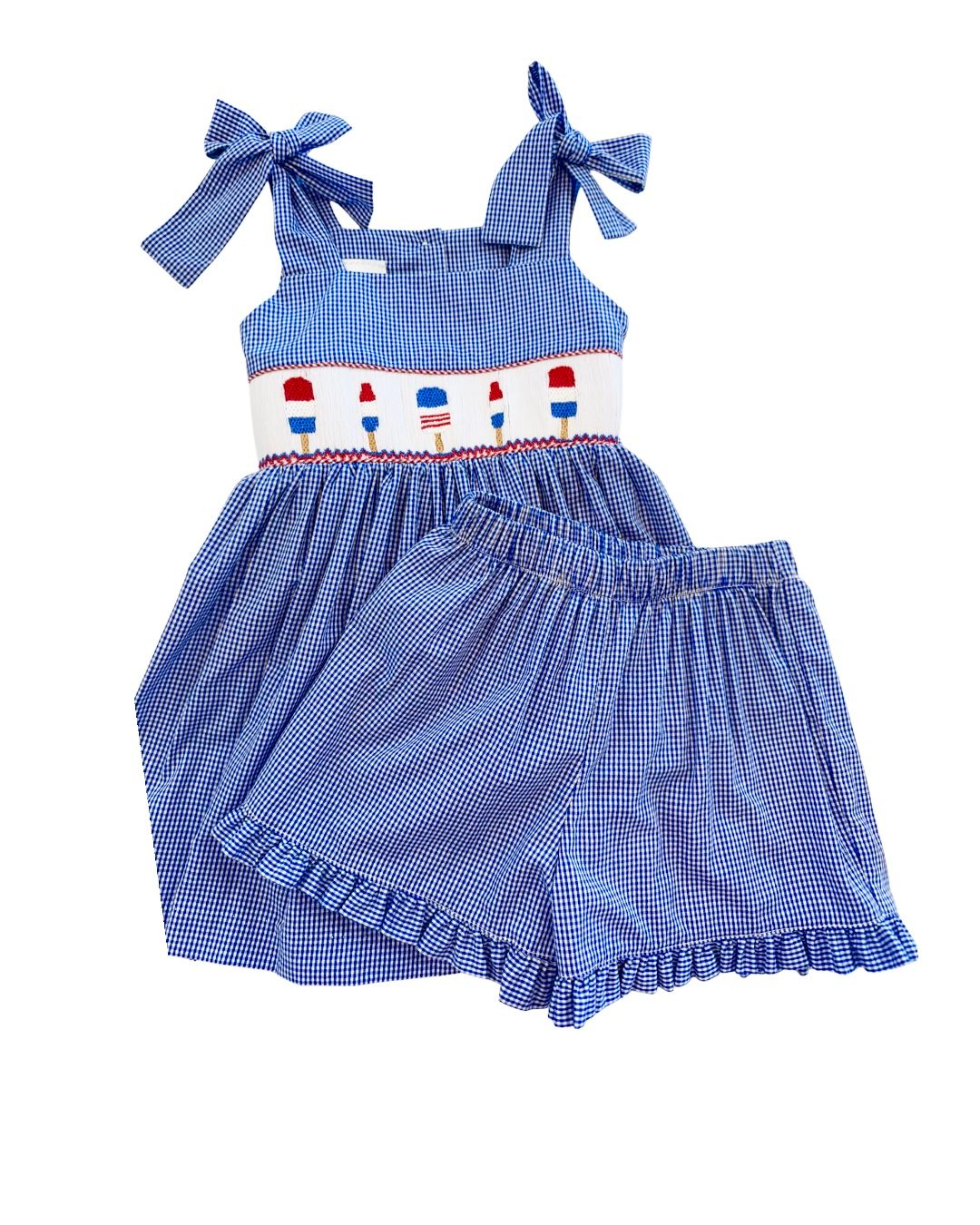 Popsicle Girls Smocked Short Set