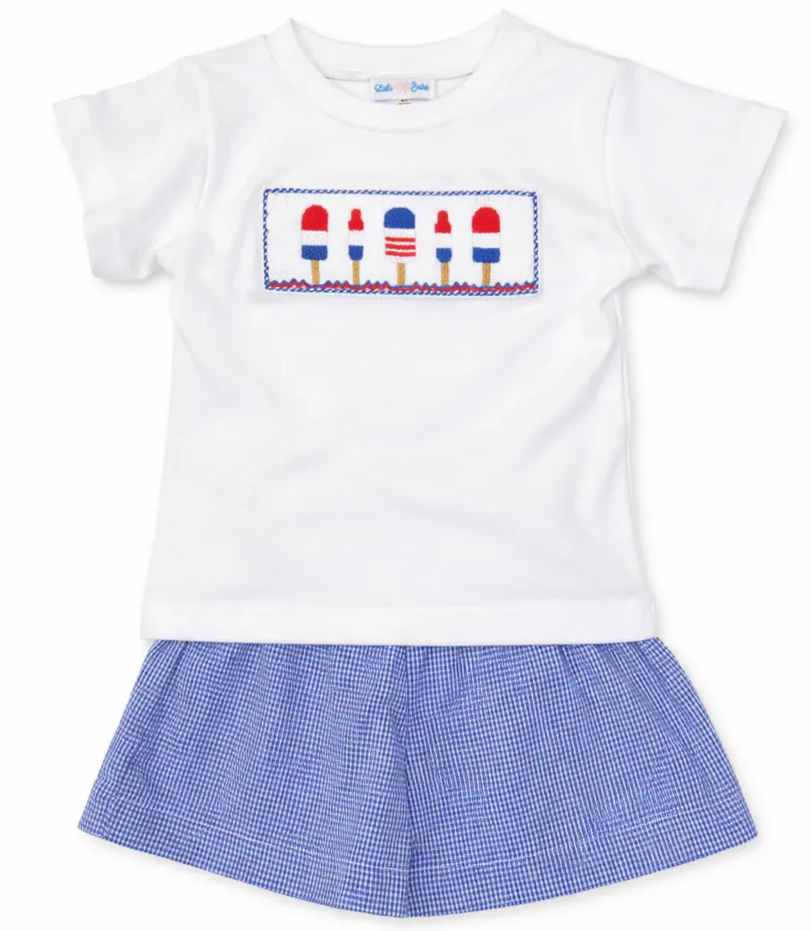 Popsicle Boys Smocked Short Set